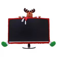 Cubierta De Monitor De Computadora De Navidad, Borde El...