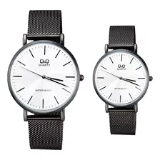 Relojes Pareja Duo Qyq Acero Glamour Q&q Acero + Estuche