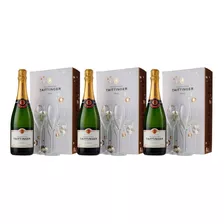 Champagne Taittinger Brut Réserve 750ml C/estuche + Copas X3
