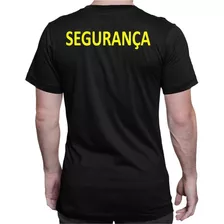 Camiseta Segurança Guarda Frente Verso Camisa Estampa Relevo