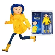 Figura Muñeca Coraline Impermeable Neca Articulada 19 Cm