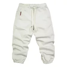 Calça Jogger Bege Sarja Jeans Infantil Masculina 