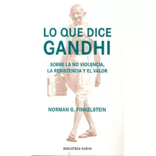 Libro Lo Que Dice Gandhi De Norman G. Finkelstein