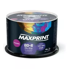 Mídia Blu-ray Printable Maxiprint Com 50 Peças Lacrado 