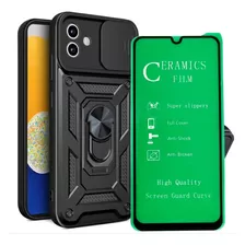 Estuche Antichoque Reforzado + Vidrio Cerámico Para Samsung