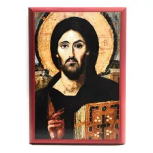 Icono Cristiano Ortodoxo Griego De Madera Del Siglo Vi Jesuc