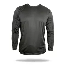 Blusa Térmica Masculina Manga Longa Dry Lisa Proteção Uv 50