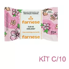 Kit C/ 10 Sabonetes Em Barra Flor De Cerejeira Farnese 85g