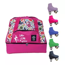 Combo Bolso De Patin Cajon Estampado Yuco + Cubre Patin