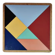 Brinquedo Educativo Mdf Tangram Quebra Cabeça 18x18cm