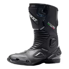 Bota Motociclista Texx Supertech Preta Esportiva Cano Longo