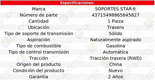 Soporte Transmisin Trasero S Star 240 4 Cil 2.3l 1990_1993 Foto 2