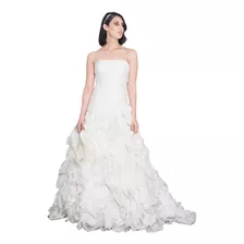 Vestido De Novia Strapless De Organza Gladys T