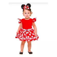 Vetido Fantasia Baby Minnie Disney Bebê Festas