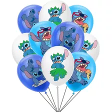 Set 10 Globos Lilo Y Stich Cumpleños Fiestas 12 Pulgadas 