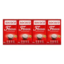 Kit 4 Un Flocos De Coco Flococo Sococo Pacote 100g