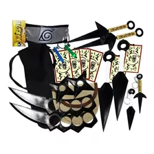 Kit Ninja Kunai Naruto 2 Colares Shuriken Bandana Minato Kd