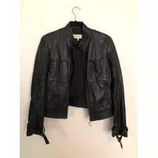 Zara Chamara Negra 100% De Piel Estilo Biker Motociclista