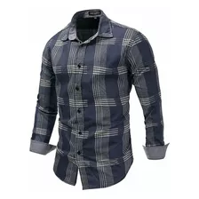 Camisa Xadrez Masculina G Tops De Manga Comprida