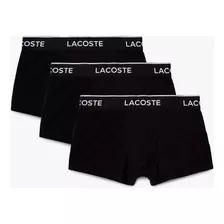 Pack 3 Cuecas Trunks Lacoste Em Algodão Com Stretch