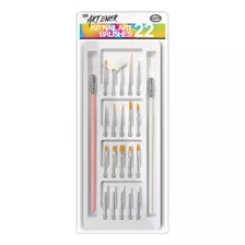 Set De Pinceles De Arte En Uñas Gnp, 22 Piezas Con Liners