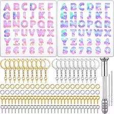 Juego De 2 Moldes De Resina De Silicona Para Alfabeto