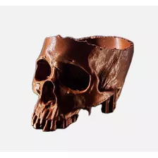 Recipiente Cráneo Humano Skull Calavera Deco Decoración
