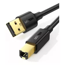 Cable Ugreen Para Impresora Usb 2.0 De 1.5mts Chapado En Oro