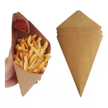 50 Estuches Para Papas Fritas /cono Papas Fritas Con Salsero