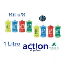 Enxaguante Bucal Vegano Ultra Action Menta 1l Kit C/8