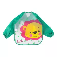 Babador Infantil Impermeável Manga Longa Silicone