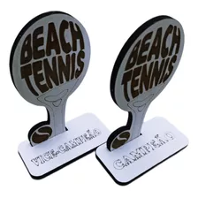 4 Troféus Beach Tennis Para Campeão E Vice -2 De Cada