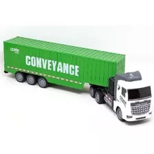 Camion Con Trailer A Control Remoto Jh-tt1 Verde