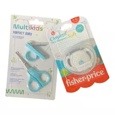 Kit Chupeta Bebê 0-6m Tam 1 First Price + Kit Cuidados 