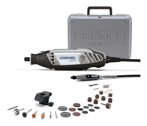 Minitorno Dremel 3000 Kit 30 Accesorios Eje Flexible Maletin 50 130 W