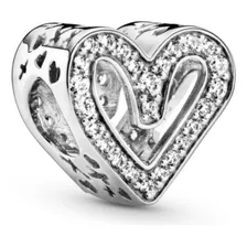 Charm Pandora Corazón Con Diamantes Plata 925