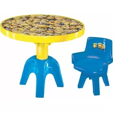 Mesa E Cadeira Infantil - Minions - Líder 2795 Cor Amarelo