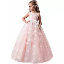 Vestido Niña Princesa Cumpleaños Fiesta Traje 4-14 Años