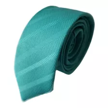 Corbatas - Verde Aguamarina Labrado Diagonal Slim