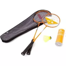 Kit Badminton 2 Raq + 3 Petecas Vollo