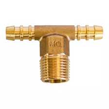 Tee Em Latão Para Gás E Água 1/2 Npt (e) X Bm 3/8 X Bm 3/8