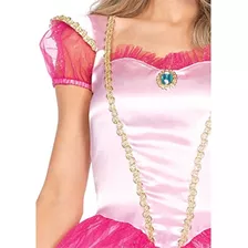 Disfraz De Princesa Peach Deluxe Para Adulto, Talla L