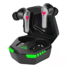 Audífonos Bluetooth Inalámbricos In-ear Gamer Con Verde Led