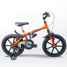 Bicicleta Aro 16 Infantil Track Bikes Dino Neon On Laranja Tamanho Do Quadro 10