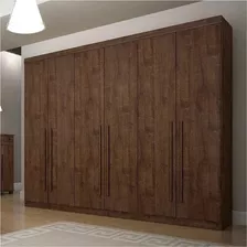 Roupeiro De Casal 273cm 100% Mdf Ele Ela 6 Portas 6 Gavetas