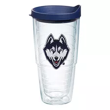 Vaso Tervis Con Tapa, Connecticut Husky, Transparente