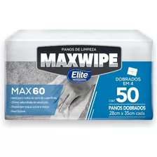 Pano De Limpeza Reutilizável Maxwipe Max60 50 Folhas - Elite