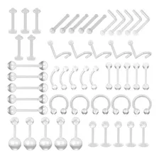 Set Body Piercing Acrilico Retenedor 50pzas