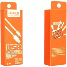 Cabo De Dados E Carregamento Kaidi Usb V8 iPhone Tipo C