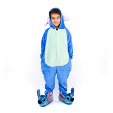Pijama Stitch Macacão Kigurumi, Oficial Disney, Infantil